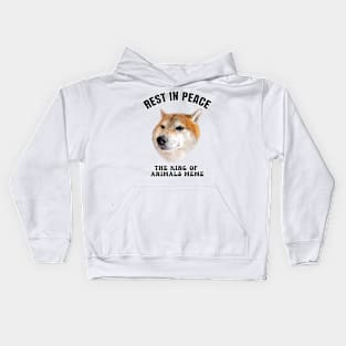 RIP The King of animals meme Kids Hoodie